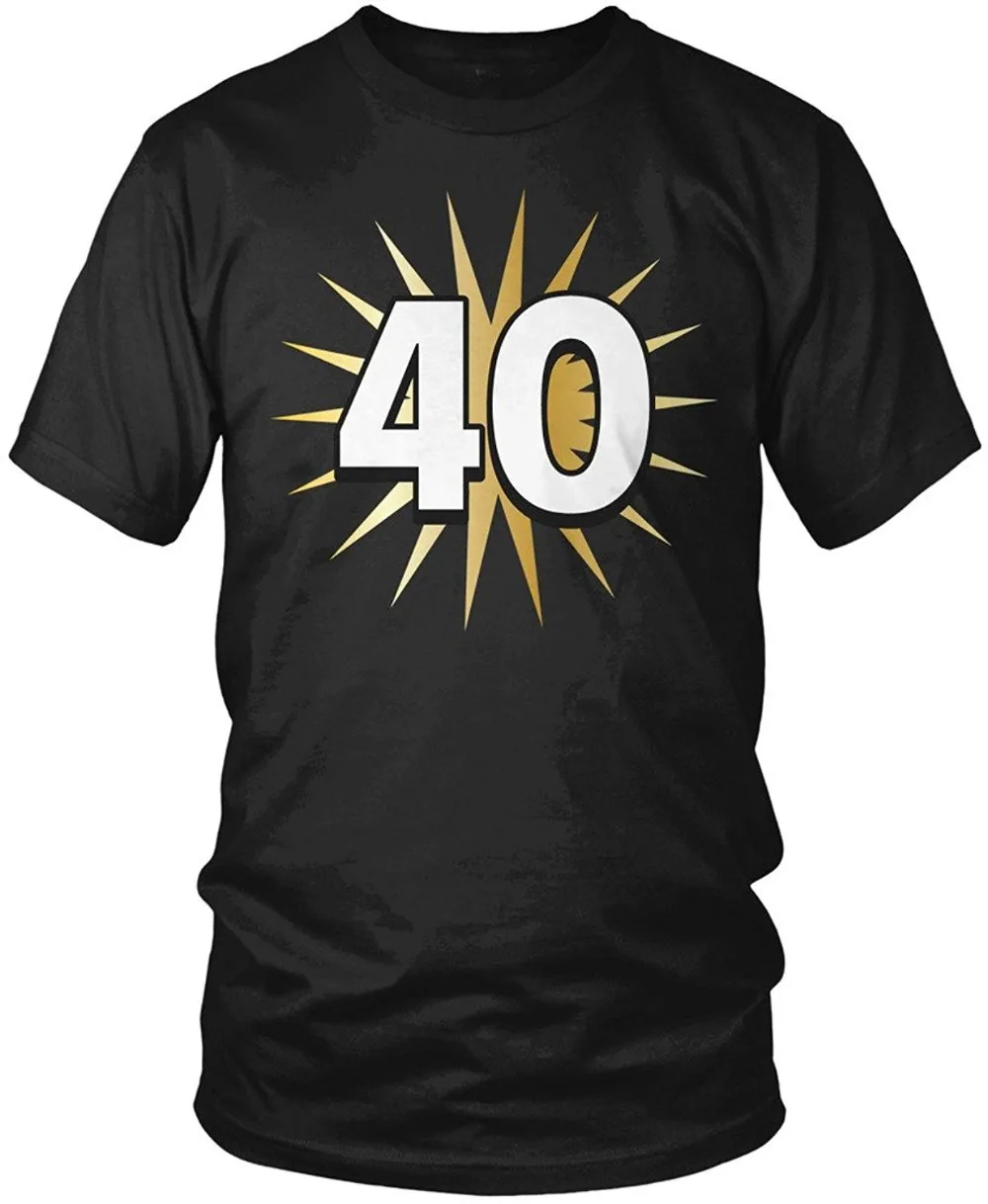Newest 2017 T Shirt Men Tshirt T-Shirt Short Sleeve Fashion 40th Birthday 40 Years Old Fortieth Men's T-shirt |