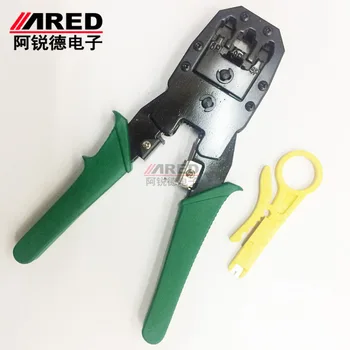 

Multi-Function Network Plier Crimping Tool 4P RJ11 8P RJ45 Crystal Head Cable Pliers Networking Tool with Side Cutters Stripper