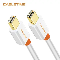 Cabletime Mini DisplayPort монитора компьютера Дисплей порт кабель dp адаптер для Macbook/Mac lenovo Dell 4 K Дисплей 2 м 3 м N021