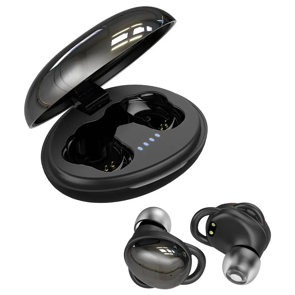Наушники Ovevo Q80 TWS, Bluetooth 5,0, ультра-светильник, наушники, ультра-Низкая задержка, IPX7, бинауральные звонки, HD стерео, с коробкой 500 мАч - Цвет: Черный