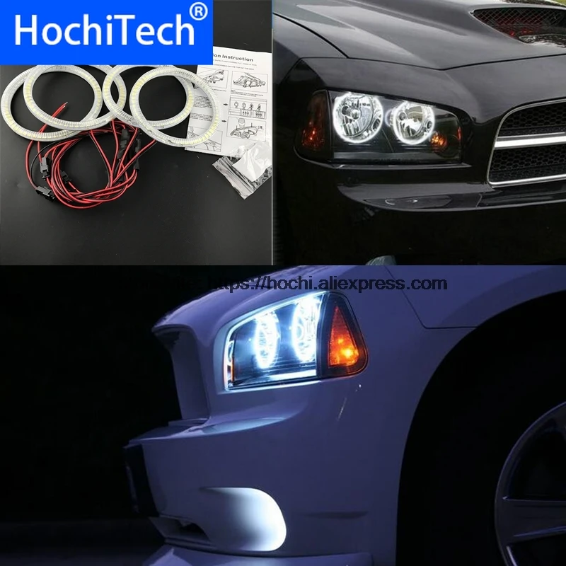 

4 шт./компл. горячий стиль SMD ангельские глазки супер яркий белый светодиодный светильник halo комплект для Dodge Charger 2005 2006 2007 2008 2009 2010