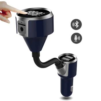 

Hot Hands-free Bluetooth LCD Transmitter Stereo Music Player TF Card and USB Disk Playing Dual USB Smart Car Bluetooth Charger