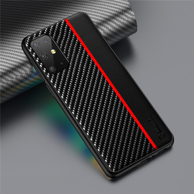 Case for Samsung Galaxy Note 20 Ultra A51 A71 S20 Plus A50 A70 Note 10 Splicing Carbon Fiber Coque Phone Case Cover Capa