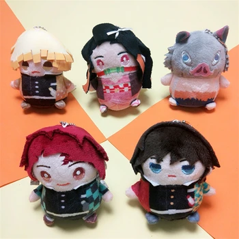 

Demon Slayer Kamado Tanjirou Kamado Nezuko Agatsuma Zenitsu 9cm Pendant Keychain Stuffed Toys Plush Birthday Gift Toy #4733