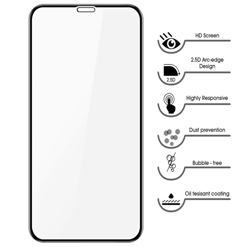 Защитное стекло закаленное для iPhone 11 Pro Max 7 8 6 6s Plus X XS XR|Защитные стёкла и плёнки| |