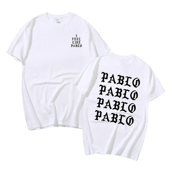 

Kanye West Pablo T Shirt Men I Feel Like Paul Print Short Sleeves Anti Season 3 T-Shirt Hip Hop Social Club Rapper Tee Tops