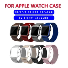 MDNEN, чехол для Apple Watch, ремешок из нержавеющей стали 42 мм, 38 мм, для Iwatch 4, 3, ремешок 44 мм, 40 мм, чехол с рамкой, высокое качество