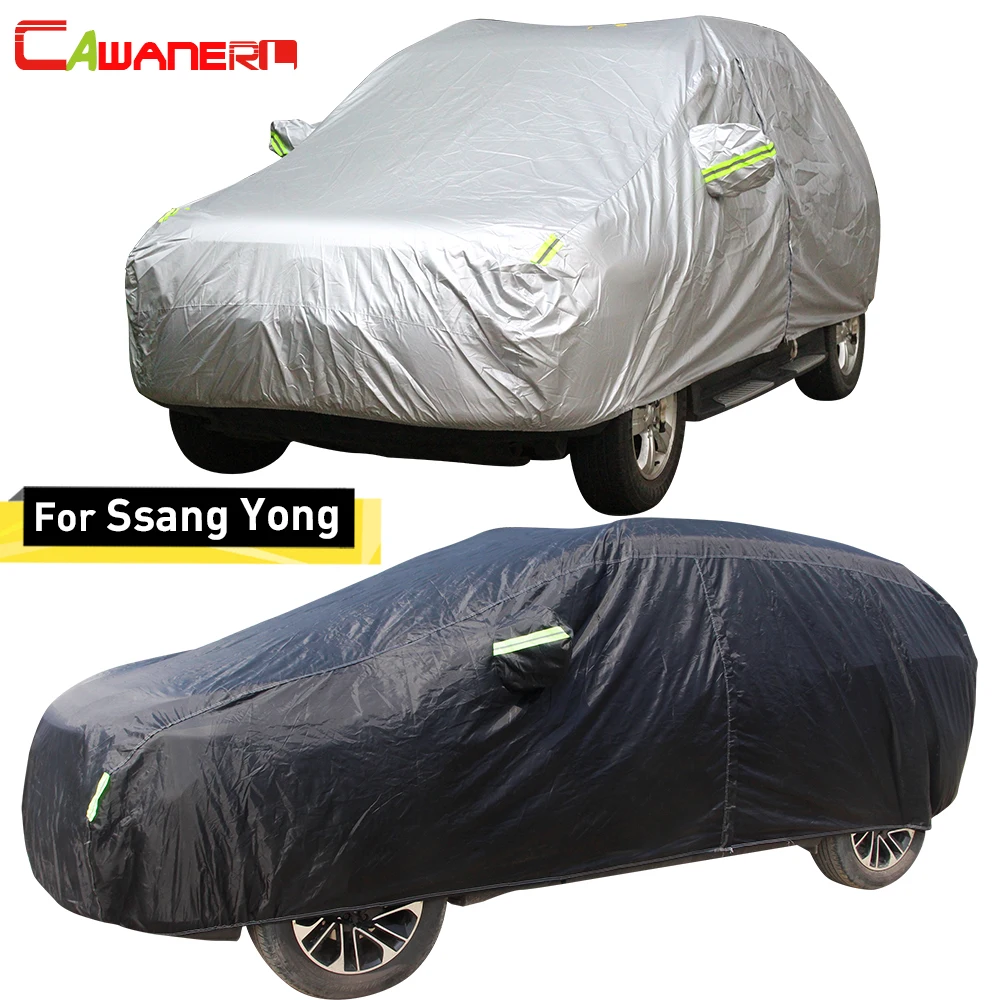 

Cawanerl For Ssang Yong Korando Actyon Rexton XLV Rodius Kyron Waterproof Car Cover Sun Snow Rain Protector Cover Dust Proof