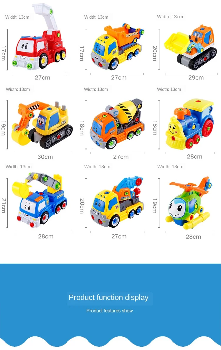 DIY детские электрические пластиковые винтовые блоки игрушки инженерный грузовик дрель сборка автомобиля игрушка для мальчика Дети подарки 3Y