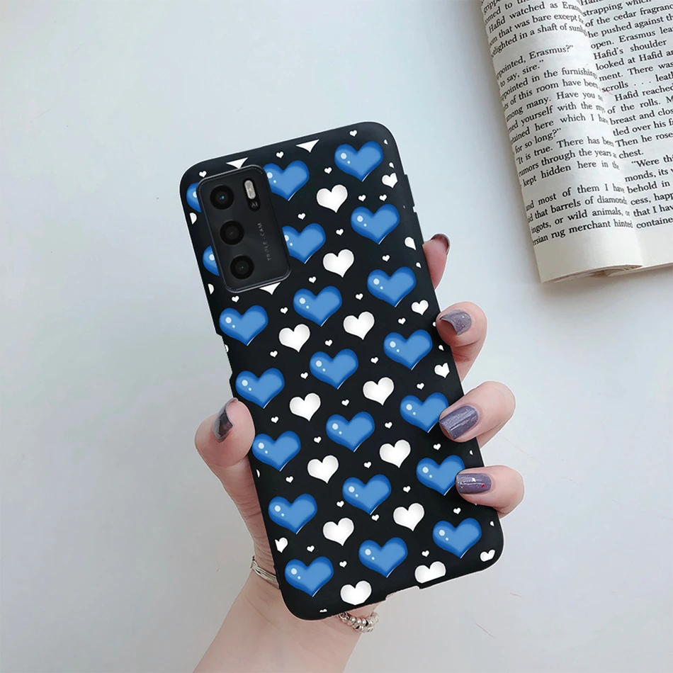 cases for oppo black For Oppo A16s 2021 Case Rainbow Heart Painted Silicone Soft Phone Back Protector Cover for OPPO A16 OPPOA16 A 16 s 2021 TPU Case cases for oppo cases Cases For OPPO