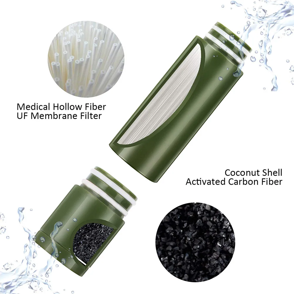 Outdoor Water Purifier Emergency Life Survival Water Filter Mini Portable Filter Tool Outdoor Activities
