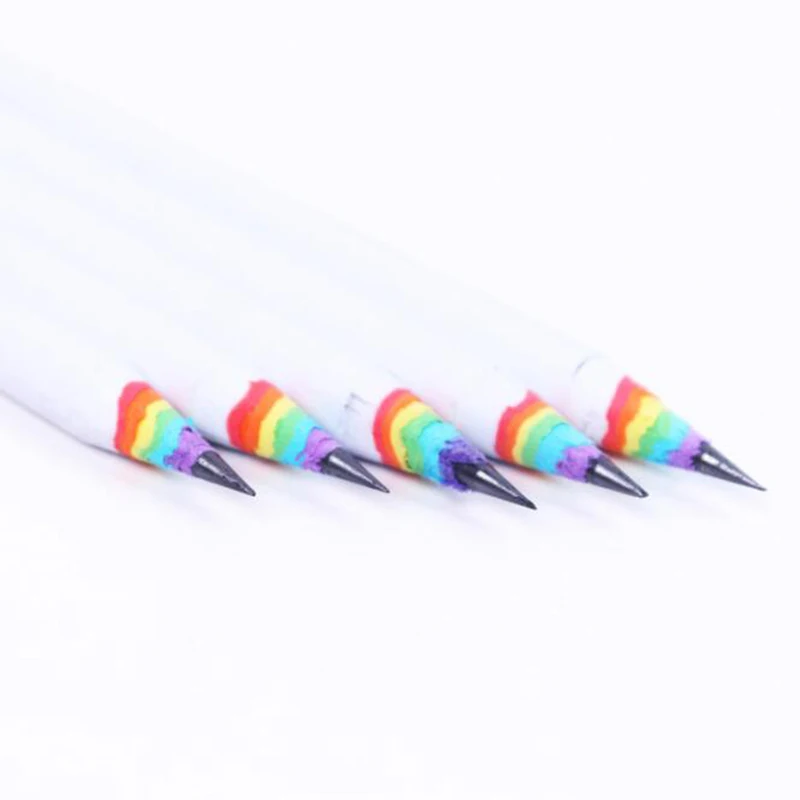 1 шт. новая 2B разноцветная бумага карандаш школьный офис писчая, для рисования принадлежности для письма черный стержень и белый стержень карандаш