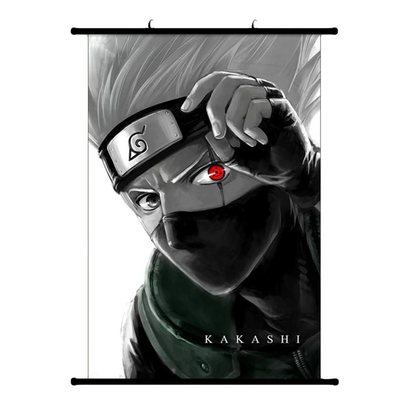 

Anime Naruto Kakashi Hanging Wall Scroll Painting Canvas Wall Poster Home Wall Print Modern Art Decor Poster