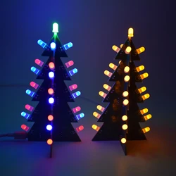 Kit d'apprentissage électronique pour arbre de noël, bricolage étoile clignotante 3D LED Circuit imprimé décoration arbre de noël 