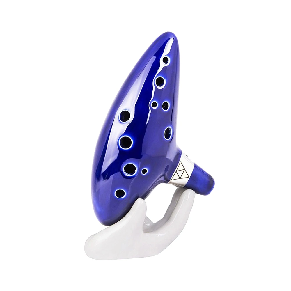12 Hole Blue Ocarina Ceramic Alto C Legend of Zelda Wind Excellent Instrument Inspired of Time Musical Instrument