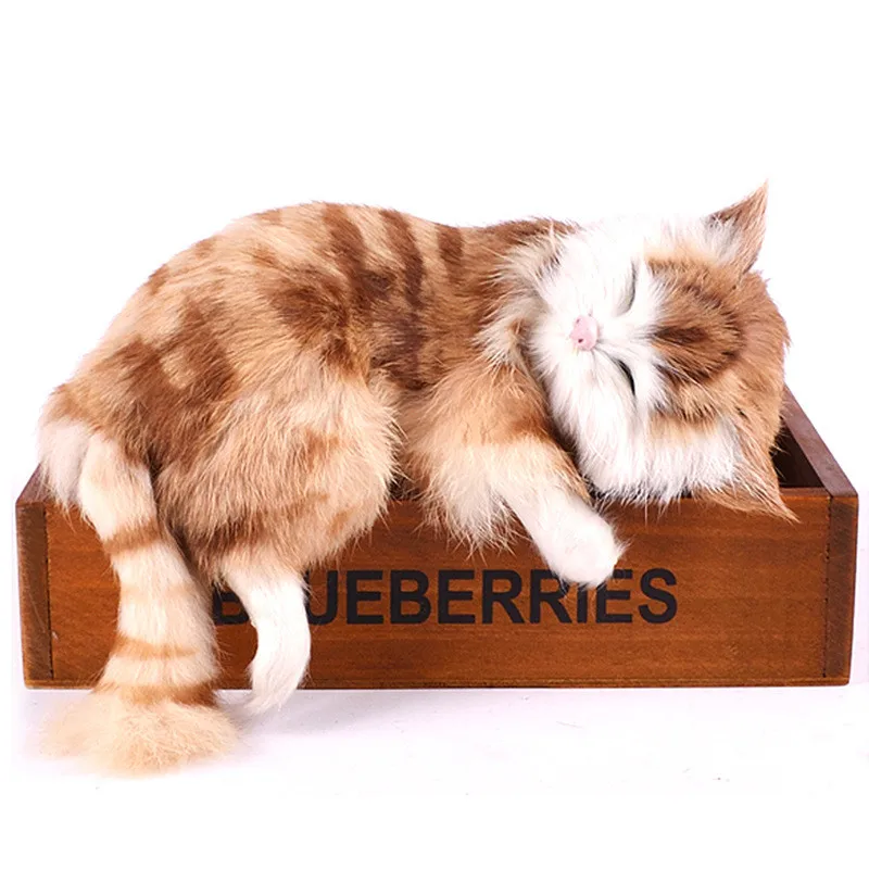 cat plush toys dolls Lovely Simulation Doll Plush Animal Cats Sleeping Real Life home decoration children toy gift