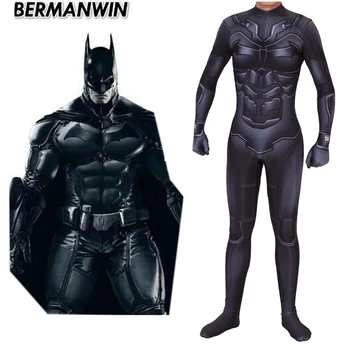 

New Movie Batman DarKnight Cosplay Costume Bruce Wayne Superhero Zentai Bodysuit Suit Jumpsuits