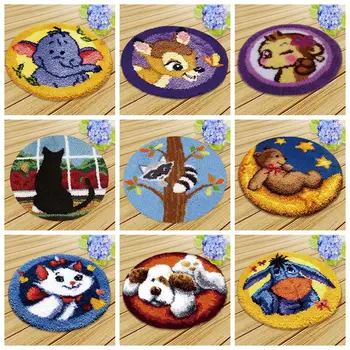 

Knoopkussen Dieren Latch Hook Tapijt Embroidery Carpet Foamiran For Needlework Latch Hook Rug Kits Kussen Knooppakket Tapijt DIY