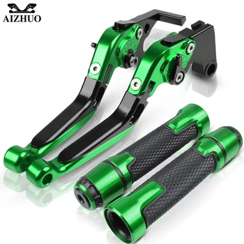 

For KAWASAKI NINJA400 NINJNA 400 2018 2019 Motorcycle Folding Extendable Brake Clutch Levers+Hand Grips