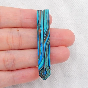 

Natural Rainbow JAsper fashion woman Earring Bead,49x4x4mm，3.5g