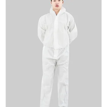

Women Mens Disposable Hazmat Suit Protection Clothing Safety Coverall Anti bacterial chemical Medical Isolation Suit Washable