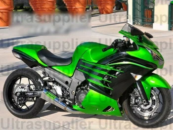 

ZX14R Black w/ Green Fairing Injection Kit for 2012-2015 Kawasaki ZX-14R ZZ1400 ZX 14R