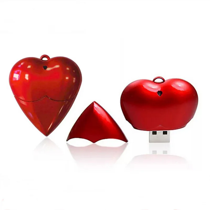 

Custom logo Plastic Red Novelty Heart Design usb 2.0 memory flash stick pen drive