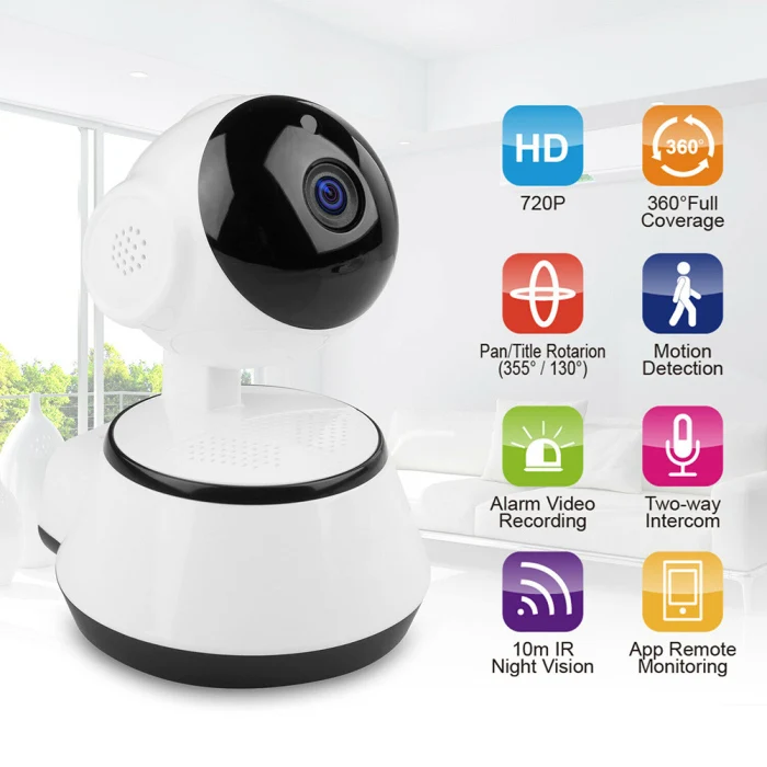 Беспроводная HD 720P IP камера безопасности ИК ночного видения WiFi веб-камера для дома ребенка FJ88