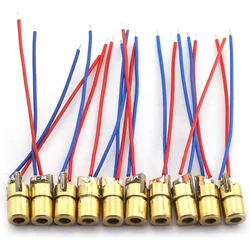 Mini pointeur Laser Diode à point rouge réglable, 10 pièces, Module 3V/5V 5mW 650nm, pointeur de vue tête en cuivre 