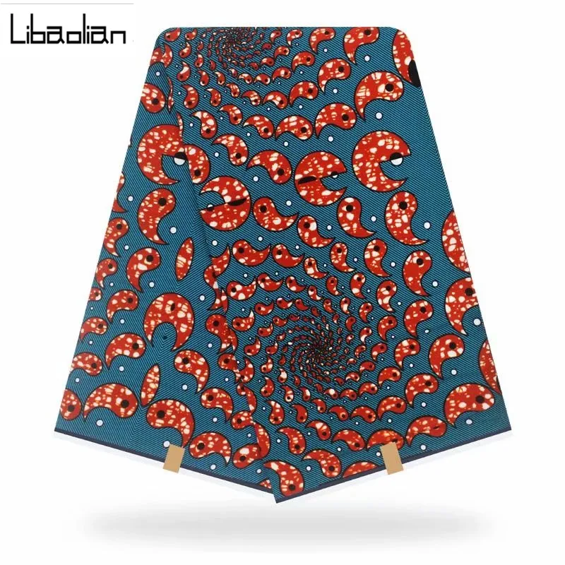 Анкара воск голландский хлопок высокое качество африканская ткань Воск Принт 6 ярдов африканская Анкара голландский воск ткань F911-16