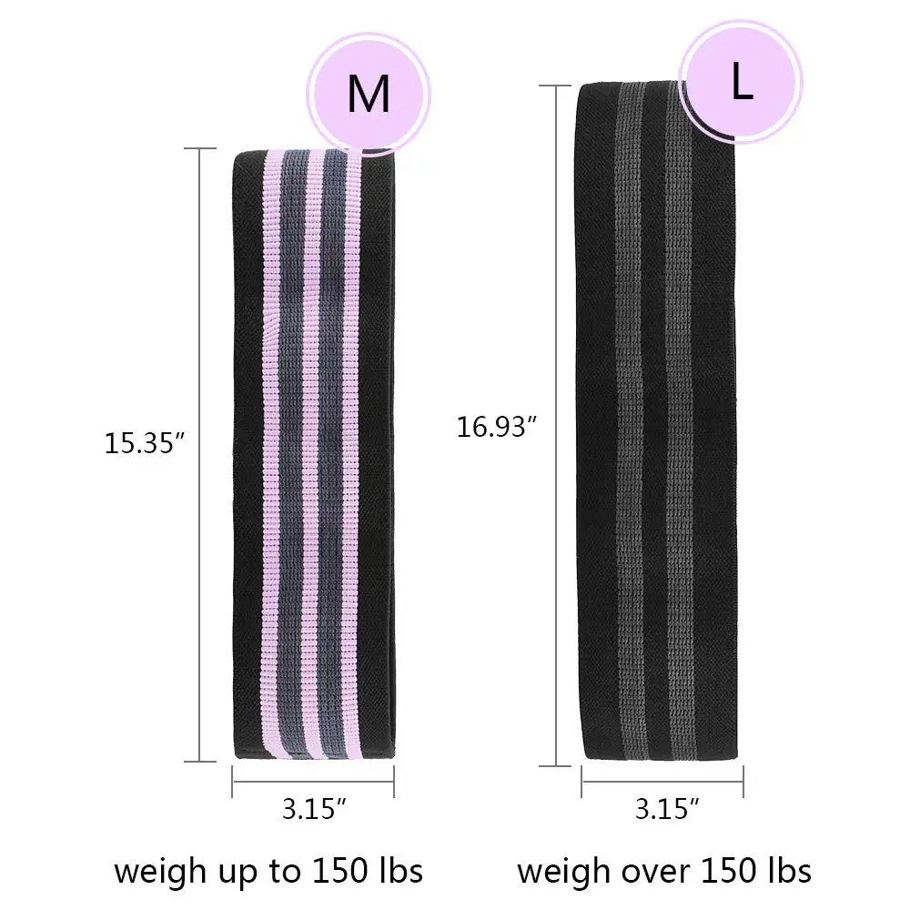 1 2Pcs Resistance Bands Hip Exercises Loop Band Elastic Anti Slip Pull Rope Fitness Strength Band Pilate Expander for Workout Yoga - Цвет: 1
