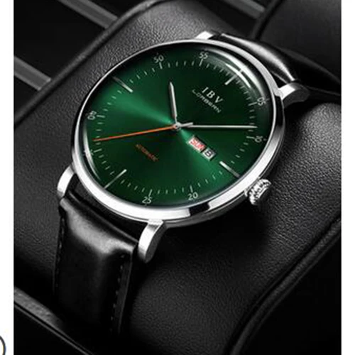 Мужские модные автоматические механические часы, сапфировое стекло, 3ATM, мужские часы из нержавеющей стали MIYOTA move, мужские наручные часы для мужчин, подарок - Цвет: green