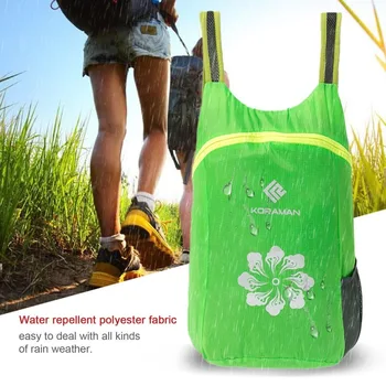 

KORAMAN 18L Polyester Solid Color Super Lightweight Waterproof Bag Foldable Unisex Backpack Outdoor Climbing Pinic Bag