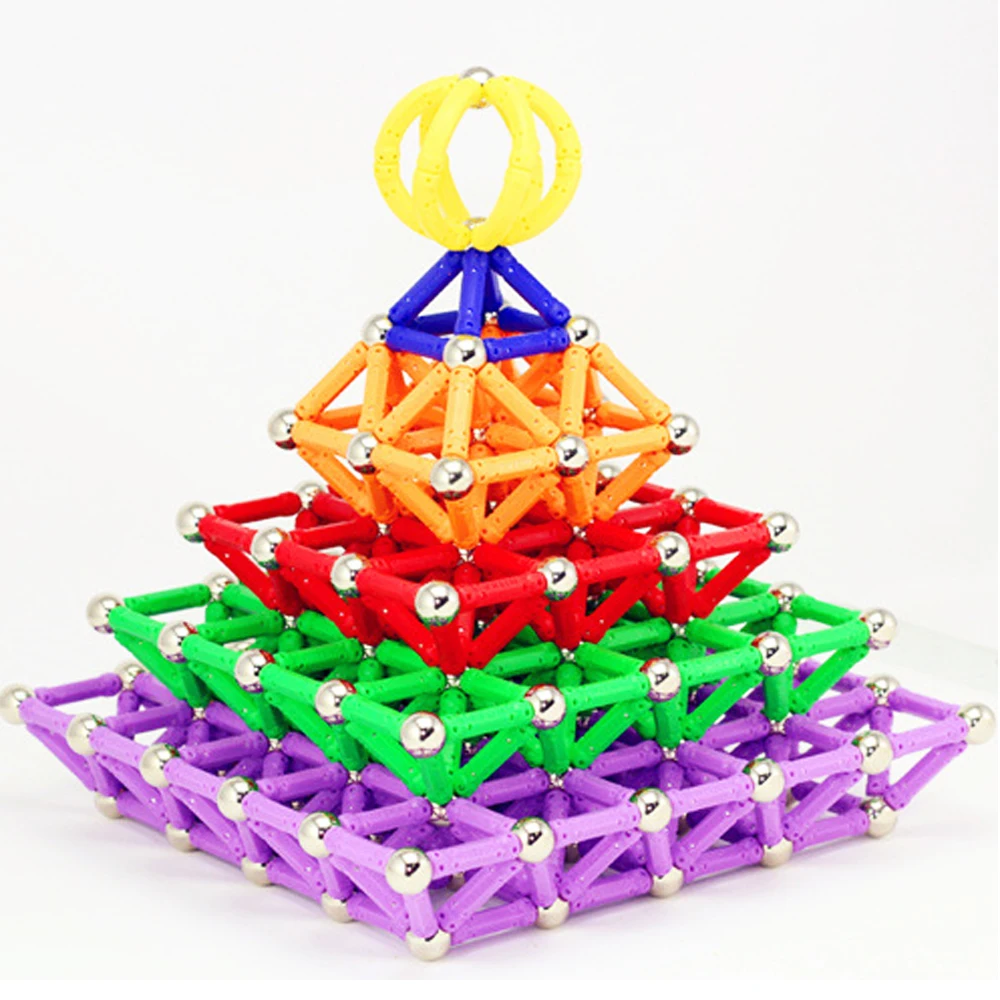 DIY Magnet Toy Bars Magnetic Building Blocks Construction Toys For Children Designer Educational Toys 3D Puzzle for Kids Adult