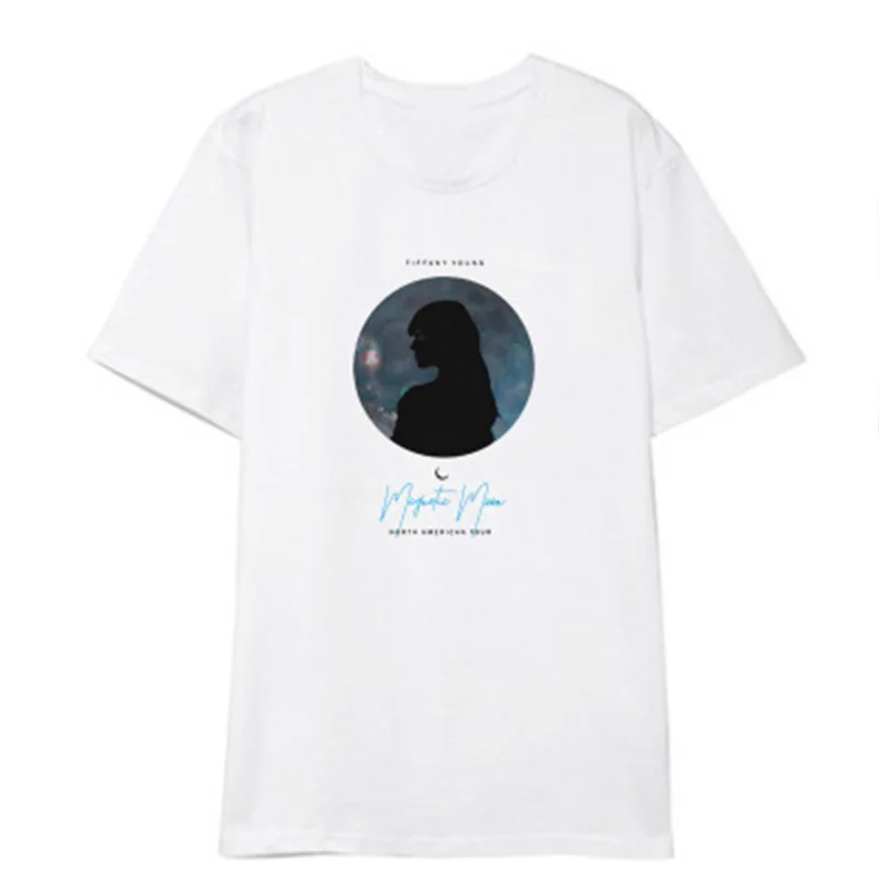 

KPOP Girls' Generation World Tour Concert Magnetic Moon Tour Exquisite Print Unisex Summer Short Sleeve Taeyeon Jessica LJ469