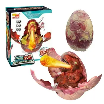 

Creative Voice Control Light Simulation Hatching Spray Dinosaur Egg Induction Control Toys Kids Christmas Gift Birthday Present