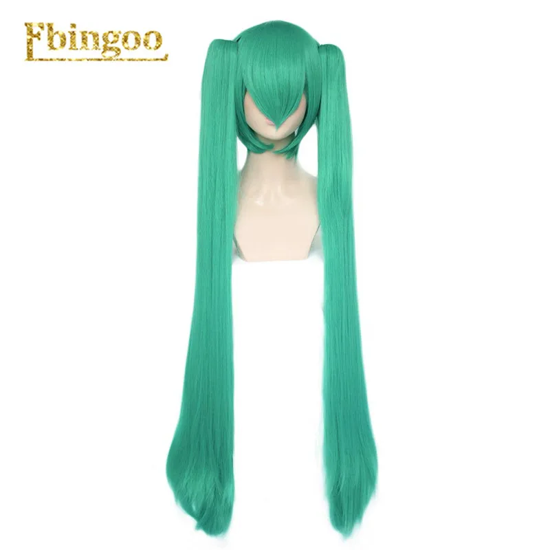 Ebingoo головной убор + Вокалоид Хацунэ Мику синтетический парик для косплея Аниме игра волосы зеленый парик Хэллоуин карнавальный костюм