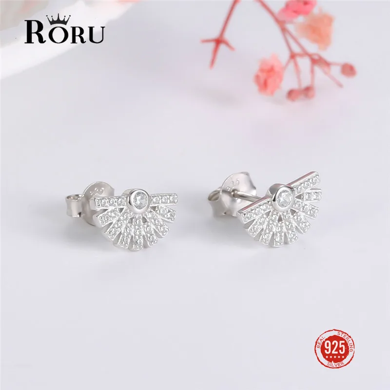 

Real Sterling Silver 925 Women Earrings Fashion Stud Earrings Stud European Wedding Engagement Jewelry Gift for Women Lady