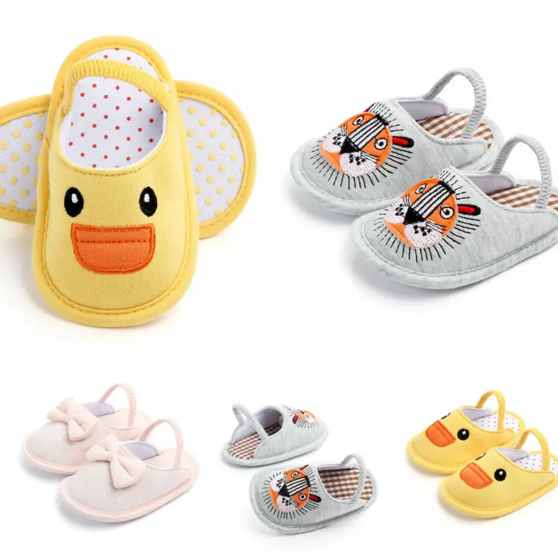 

Pudcoco Cute First Walkers 2019 Newborn Baby Boy Girl Kids Soft Sole Cotton Slipper Crib Shoes Anti-slip Shose Prewalkers 0-12M