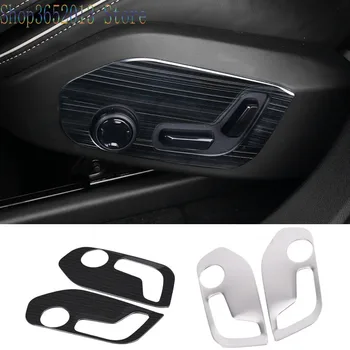 

For Volvo S90 2016-2018 stainless steel Car Seat adjustment panel trim cover Decorative stickers Car Styling Accessories 2pcs