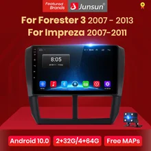 Junsun V1 z systemem Android 10.0 AI sterowanie głosem 4G DSP Radio samochodowe odtwarzacz wideo GPS dla Subaru Forester 3 Impreza 2007-2013 nie 2din dvd