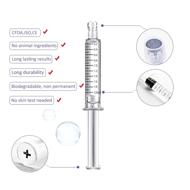 Cena 10 sztuk nowy 20ml kwas hialuronowy do napełniania twarzy usta DoDo usta dla atomizer hialuronowy długopis