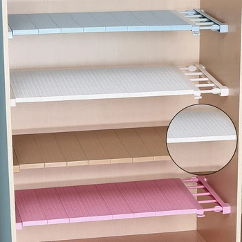 

Closet Organizer Storage Shelf Wall Mounted Bedroom Rack Wardrobe Decor Shelves Cabinet Holders Space Saving 30-40CM Adjustable