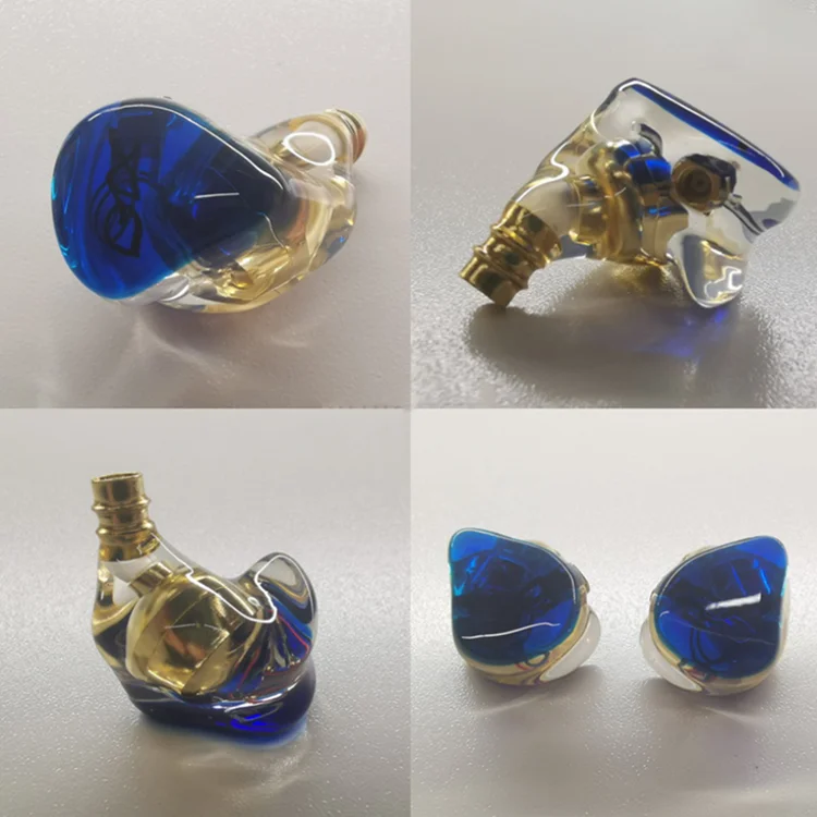 Blue FENGRU Diy QZX-A1 на заказ смоляные наушники HiFi спортивные наушники для бега с интерфейсом MMCX(не включая кабель - Цвет: Blue