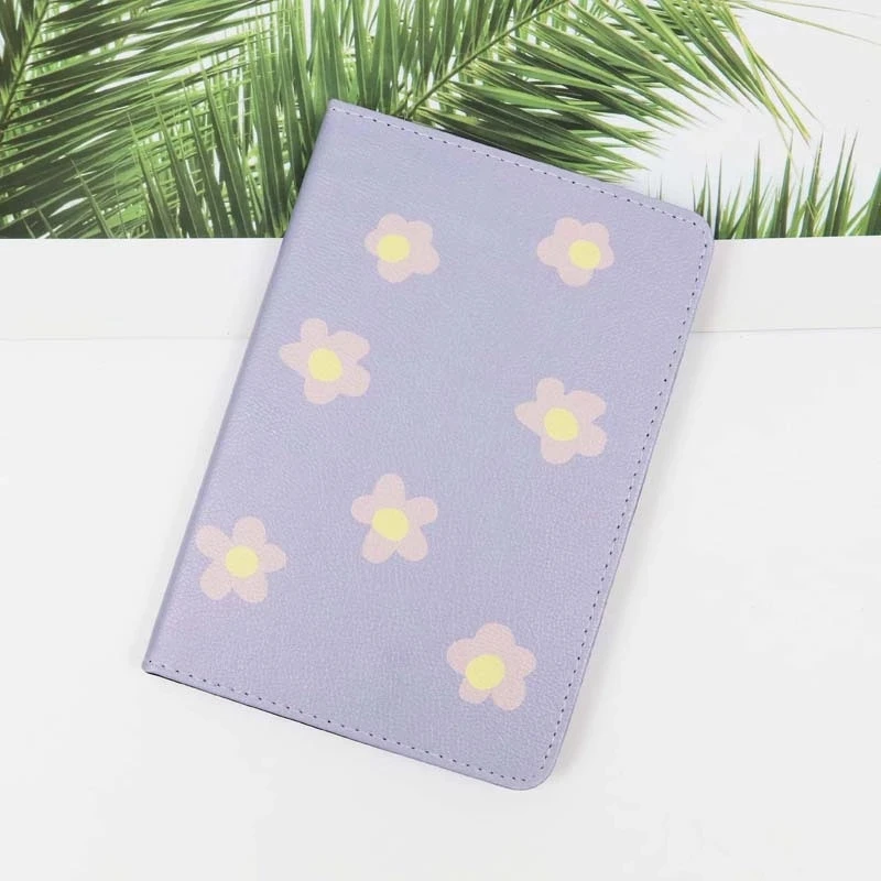 

Puprle Flower Pattern Ultra Thin Smart Case For iPad Air New iPad 9.7 2018 Stander Cover For iPad 234 mini 5 Auto Wake Up/Sleep
