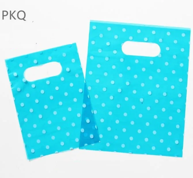 

100pcs/lot Hot Sell New Design Blue Mini Plastic Jewelry Accessory Pouches With Dot Small Gift Packaging Bags Wholesale