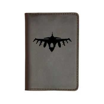 

Engraved Airplane Plane Travel Passport Cover Real Leather Credit Card Holders Custom Name Passport Holders Card Wallet