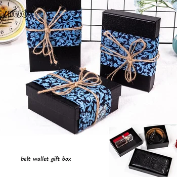 

Men Boyfriend Father Birthday Festival Party Gift Black Blue Belt Wallet Packing Gift Box G0022L