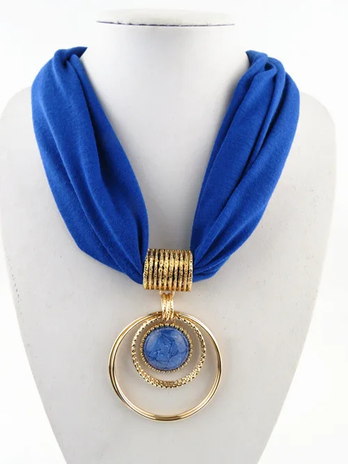

Classic Ladies Pendant Necklace Ring Scarf Making Diy Scarf Size 60cm*40cm Solid Simple Women Scarves Accessories Wholesale