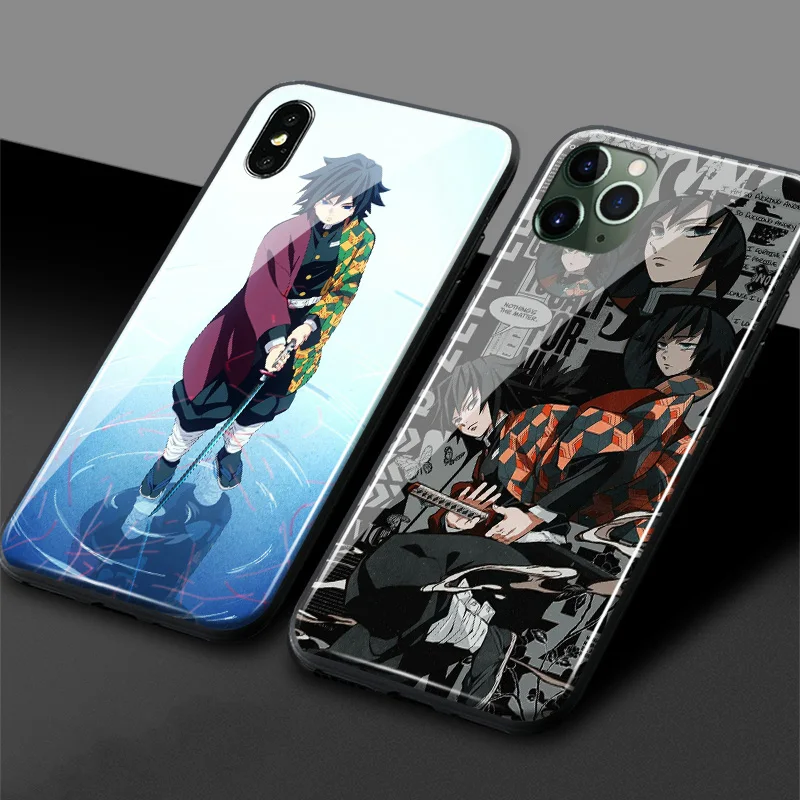 Чехол для телефона Giyu Tomioka Kimetsu no Yaiba мягкий силиконовый чехол из стекла iPhone SE 6 6s 7 8